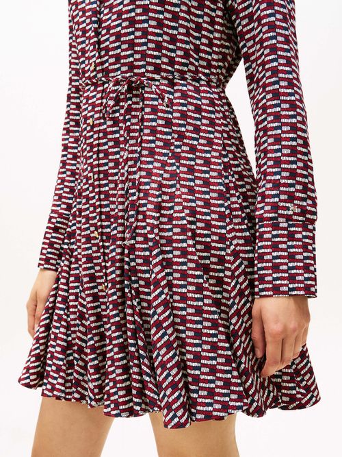 Minivestido-Camisero-Con-Cinturon-Anudable-De-Mujer-Tommy-Hilfiger-WW0WW48629-0GY