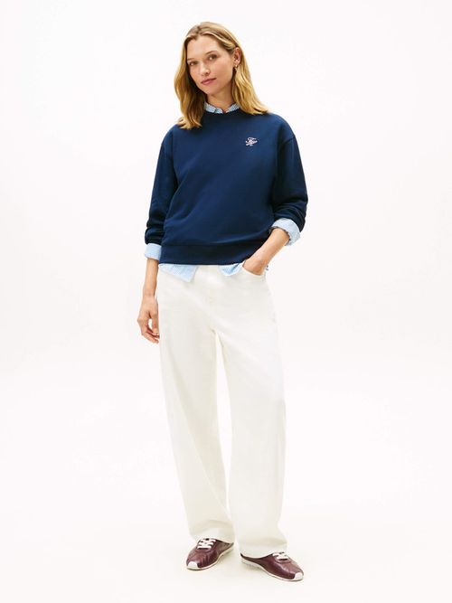 Sudadera-Con-Logo-Bordado-De-Mujer-Tommy-Hilfiger-WW0WW49418-C1G