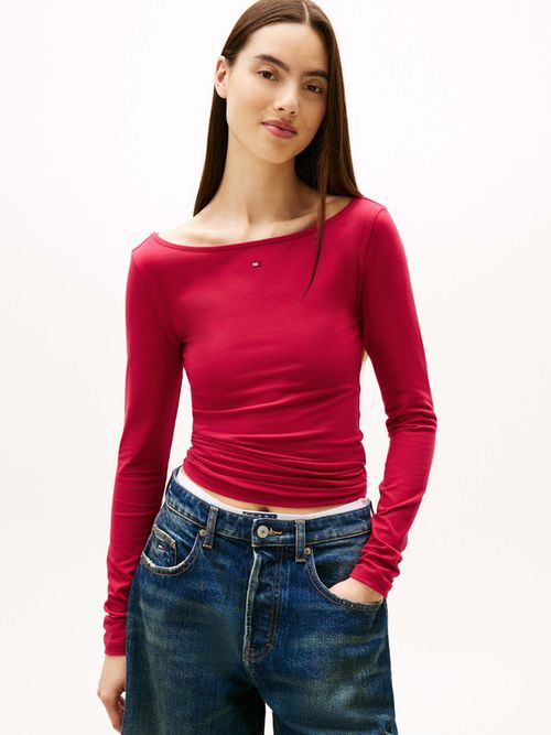 Top-Slim-De-Manga-Larga-Con-Logo-De-Cristales-De-Mujer-Tommy-Jeans-DW0DW21548-XJP