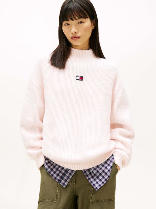 Sueter-Con-Cuello-Perkins-Y-Parche-De-Tommy-De-Mujer-Tommy-Jeans-DW0DW22109-TOG