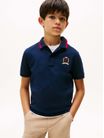 Polo-De-Punto-Interlock-Con-Escudo-Th-De-Nino-Tommy-Hilfiger-KB0KB09949-C1G