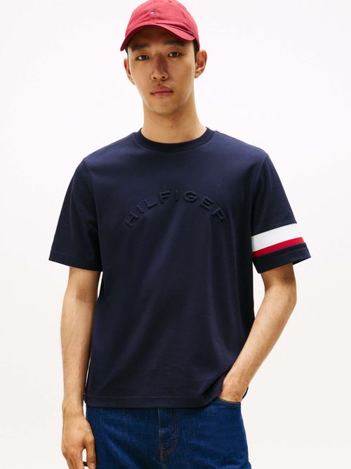 Playera-De-Punto-Con-Diseno-Color-Block-De-Hombre-Tommy-Hilfiger-MW0MW40018-DW5