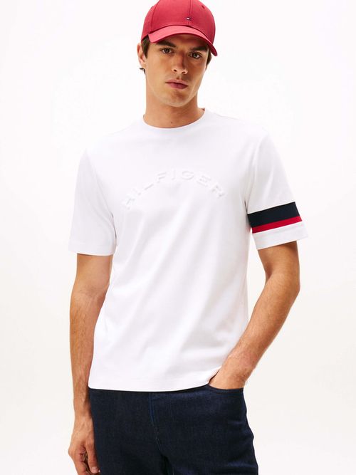 Playera-De-Punto-Con-Diseno-Color-Block-De-Hombre-Tommy-Hilfiger-MW0MW40018-YBR