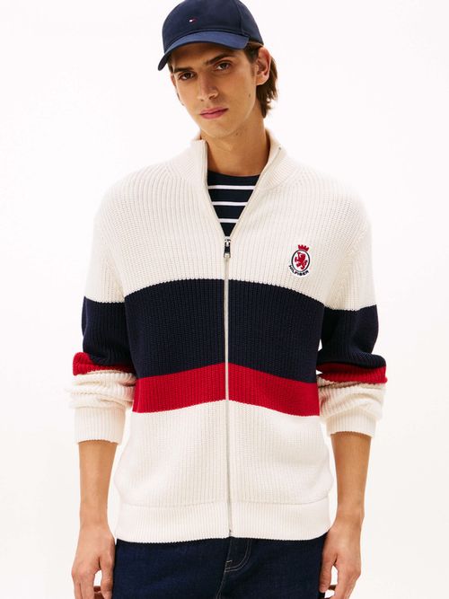 Chamarra-De-Punto-Color-Block-Con-Cremallera-De-Hombre-Tommy-Hilfiger-MW0MW41396-Z00
