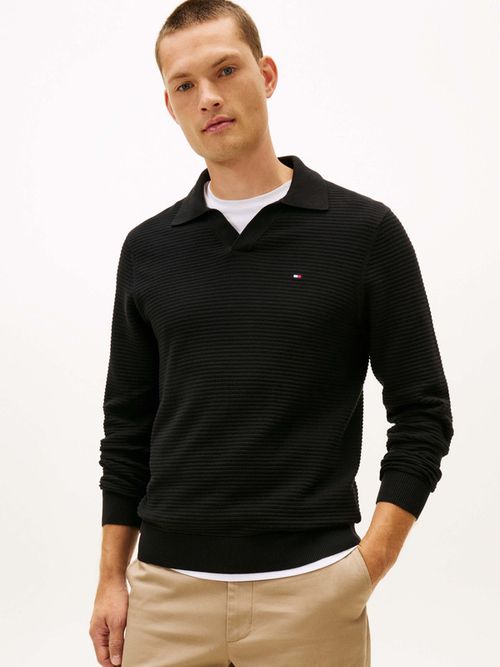 Sueter-De-Punto-Texturizado-Y-Cuello-De-Polo-De-Hombre-Tommy-Hilfiger-MW0MW41644-BDS