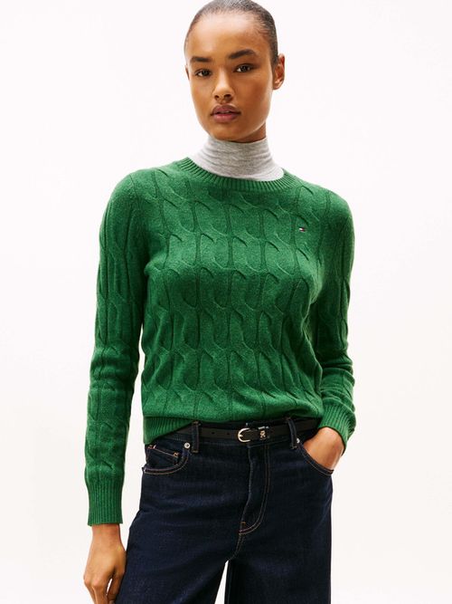 Sueter-De-Punto-Trenzado-En-Lana-Suave-De-Mujer-Tommy-Hilfiger-WW0WW43586-LZP