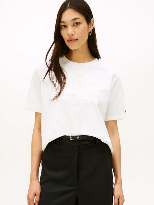 Playera-Amplia-Con-Logo-Bordado-Th-De-Mujer-Tommy-Hilfiger-WW0WW46118-YBL