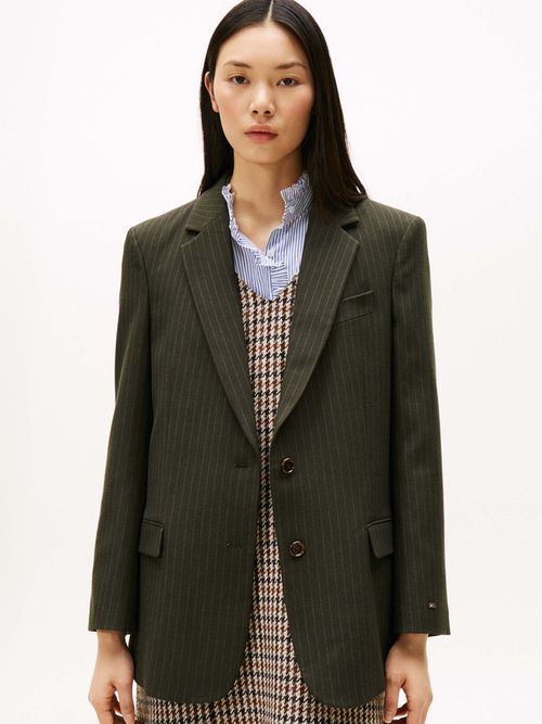 Americana-De-Rayas-Diplomaticas-De-Corte-Amplio-De-Mujer-Tommy-Hilfiger-WW0WW48262-0CG