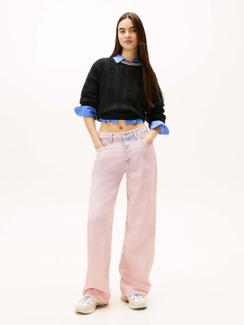 Sueter-Amplio-De-Punto-Trenzado-Con-Logo-De-Mujer-Tommy-Jeans-DW0DW22025-BDS