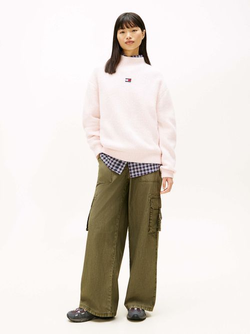 Sueter-Con-Cuello-Perkins-Y-Parche-De-Tommy-De-Mujer-Tommy-Jeans-DW0DW22109-TOG