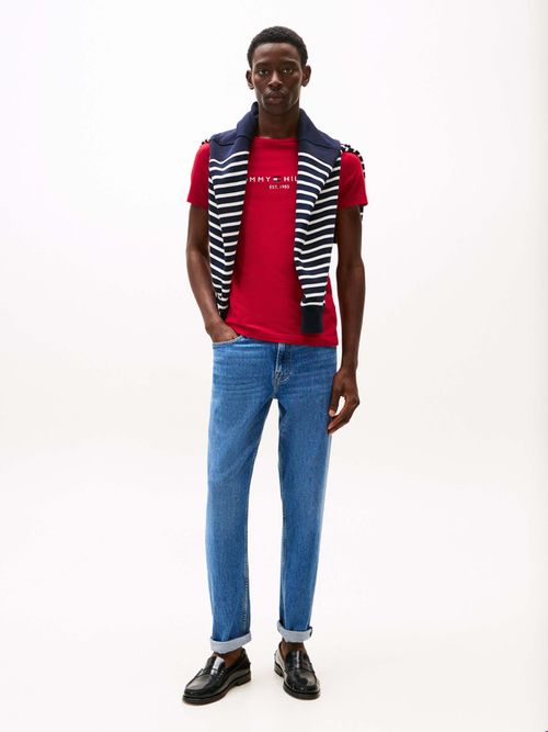 Playera-Slim-Con-Logo-Bordado-De-Hombre-Tommy-Hilfiger-MW0MW11797-XLD