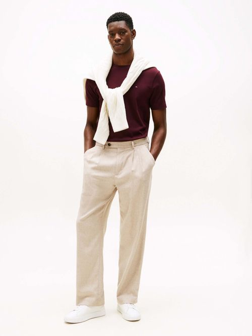 Playera-De-Cuello-Redondo-Y-Punto-Interlock-De-Hombre-Tommy-Hilfiger-MW0MW37508-XIH