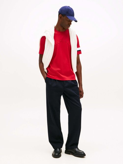 Playera-De-Punto-Con-Diseno-Color-Block-De-Hombre-Tommy-Hilfiger-MW0MW40018-XLD