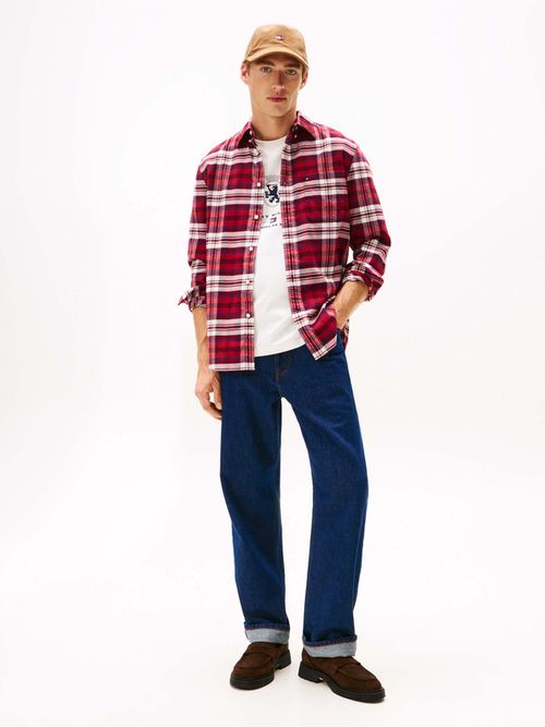 Camisa-De-Franela-Con-Estampado-Escoces-De-Hombre-Tommy-Hilfiger-MW0MW41345-0QJ