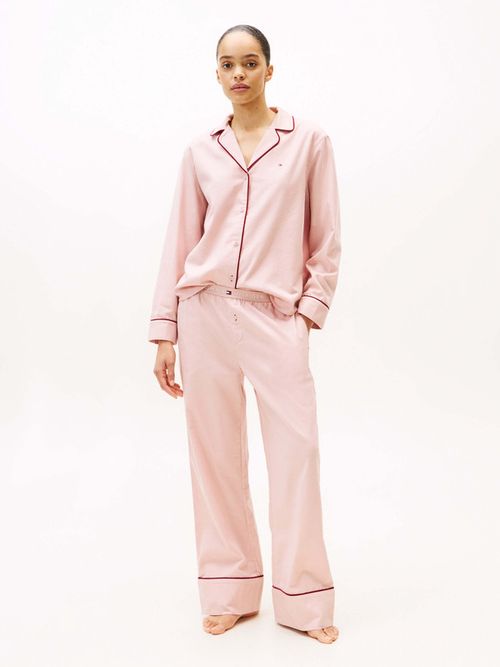 Camisa-De-Pijama-Essential-De-Franela-De-Mujer-Tommy-Hilfiger-UW0UW06162-TQN