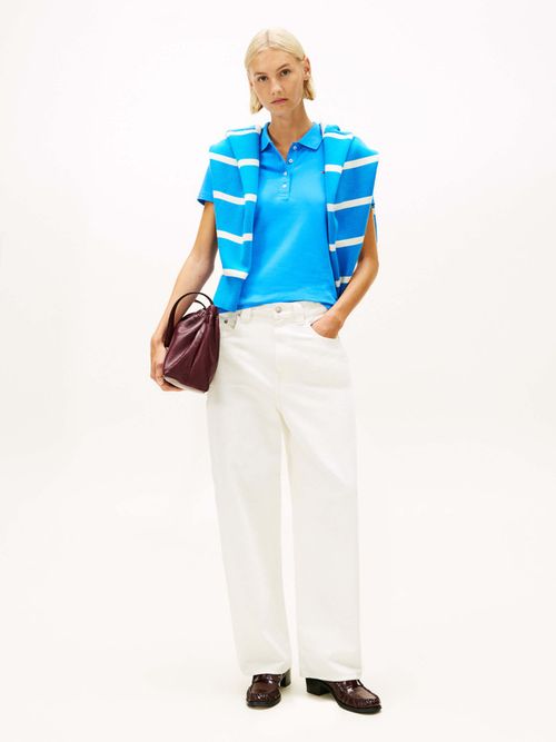 Polo-1985-De-Corte-Slim-En-Pique-De-Mujer-Tommy-Hilfiger-WW0WW43225-C4H