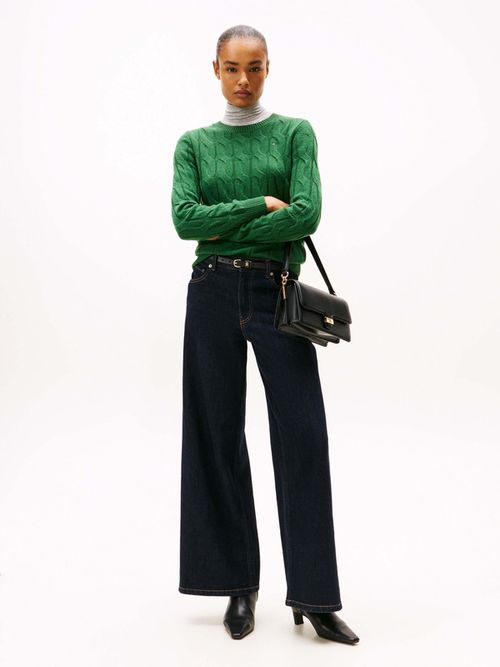 Sueter-De-Punto-Trenzado-En-Lana-Suave-De-Mujer-Tommy-Hilfiger-WW0WW43586-LZP