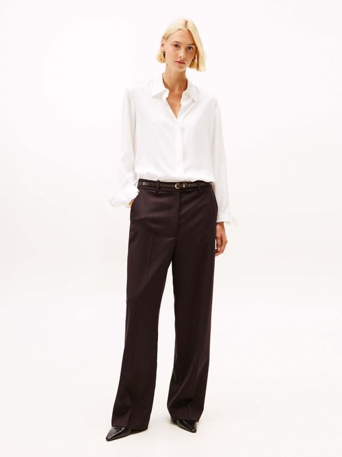 Camisa-De-Corte-Regular-Con-Tapeta-Oculta-De-Mujer-Tommy-Hilfiger-WW0WW46597-YBL