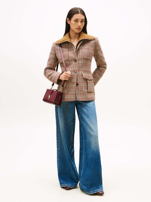 Americana-De-Tweed-Con-Botonadura-Sencilla-De-Mujer-Tommy-Hilfiger-WW0WW46656-0OG