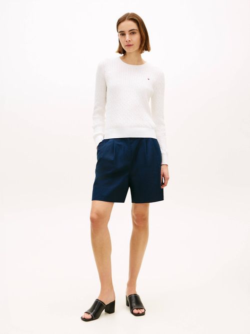 Sueter-Clasico-Y-Versatil-Con-Punto-Suave-Y-Logo-Distintivo-De-Mujer-Tommy-Hilfiger-WW0WW46932-YBL