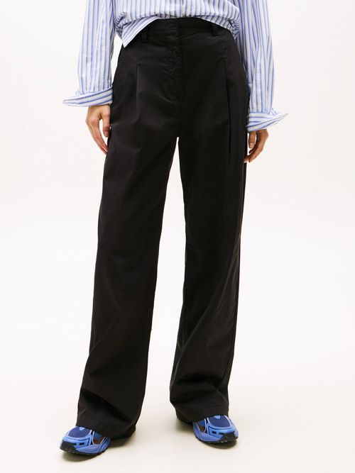 Pantalon-chino-de-amplio-en-sarga-de-mujer-Tommy-Jeans-DW0DW21698-BDS