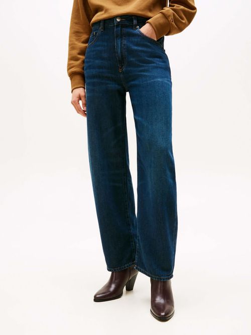 Jeans-Amplios-De-Talle-Medio-Y-Pierna-Barril-De-Mujer-Tommy-Hilfiger-WW0WW46771-1BK