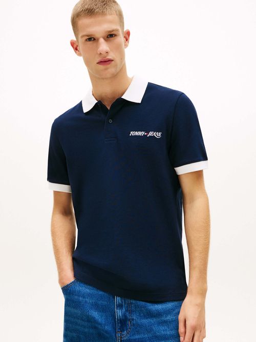 Polo-De-Pique-Regular-Con-Logo-Bordado-De-Hombre-Tommy-Jeans-DM0DM23036-C1G