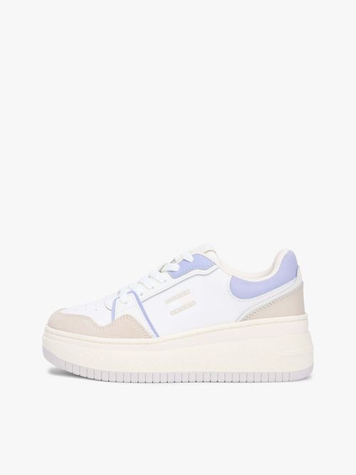 Tenis-Retro-De-Piel-Con-Plataforma-De-Mujer-Tommy-Jeans-EN0EN02916-0GB