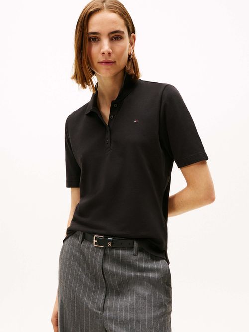 Polo-1985-De-Corte-Regular-En-Pique-De-Mujer-Tommy-Hilfiger-WW0WW43224-BDS