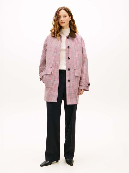 Abrigo-2-En-1-De-Cuadros-Repelente-Al-Agua-De-Mujer-Tommy-Hilfiger-WW0WW47766-0MS