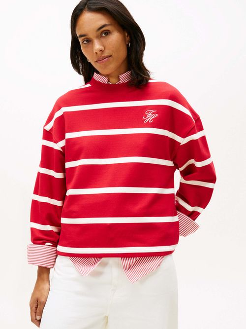 Sudadera-De-Felpa-Con-Logo-Y-Cuello-Redondo-De-Mujer-Tommy-Hilfiger-WW0WW48431-0E2