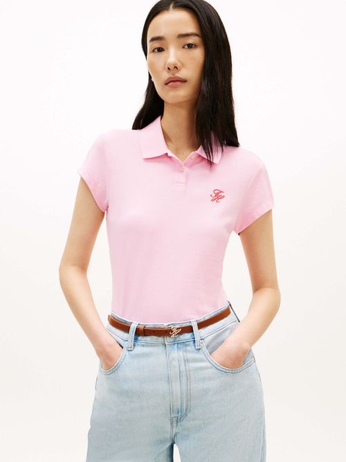Polo-1985-Slim-Con-Logo-Bordado-De-Mujer-Tommy-Hilfiger-WW0WW49259-TOL