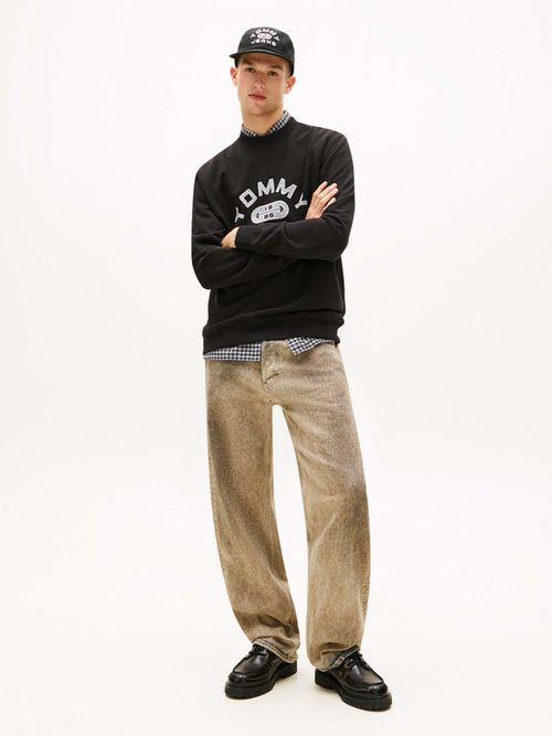 Sudadera-De-Felpa-Con-Cuello-Redondo-De-Hombre-Tommy-Jeans-DM0DM22681-BDS