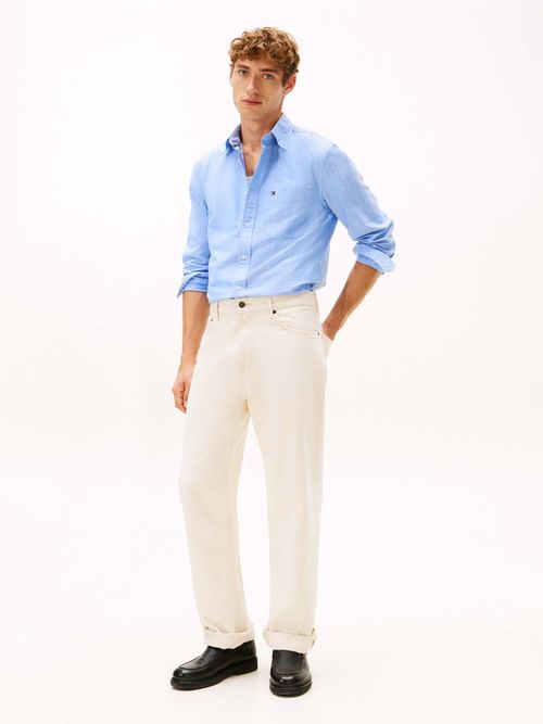 Camisa-Oxford-Regular-De-Raya-Diplomatica-De-Hombre-Tommy-Hilfiger-MW0MW41694-0GY