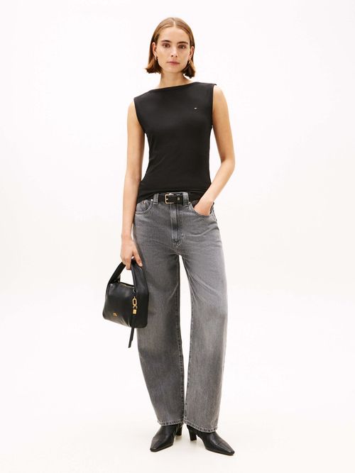 Playera-De-Tirantes-Slim-Acanalada-De-Mujer-Tommy-Hilfiger-WW0WW47807-BDS