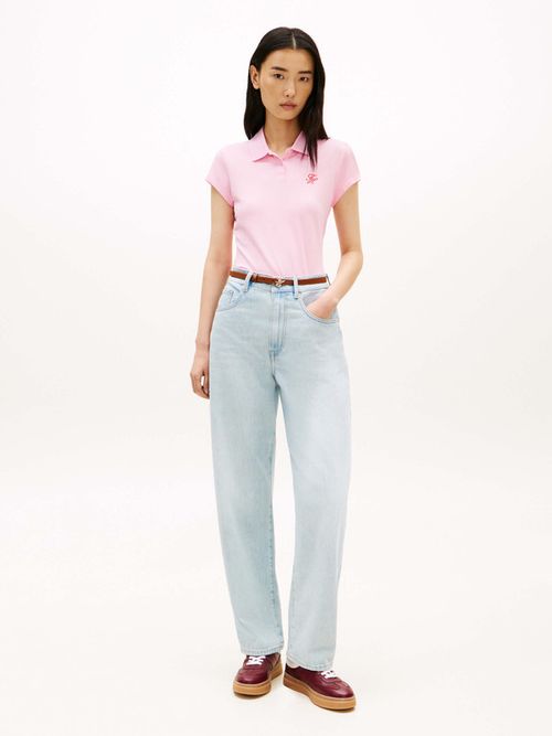 Polo-1985-Slim-Con-Logo-Bordado-De-Mujer-Tommy-Hilfiger-WW0WW49259-TOL