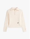 Sueter-Amplio-De-Punto-Trenzado-Con-Cremallera-De-Mujer-Tommy-Hilfiger-WW0WW47643-AEF