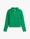 Sueter-Amplio-De-Punto-Trenzado-Con-Cremallera-De-Mujer-Tommy-Hilfiger-WW0WW47643-L4F