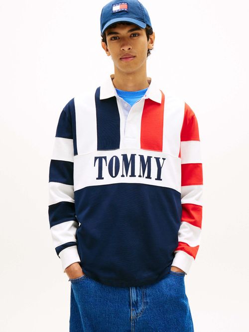 Polo-De-Rugby-Color-Block-De-Corte-Amplio-De-Hombre-Tommy-Jeans-DM0DM23054-C1G