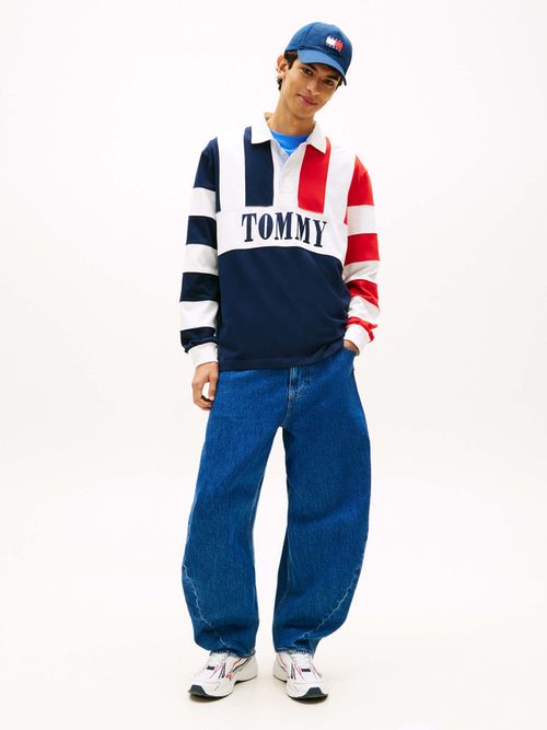 Polo-De-Rugby-Color-Block-De-Corte-Amplio-De-Hombre-Tommy-Jeans-DM0DM23054-C1G