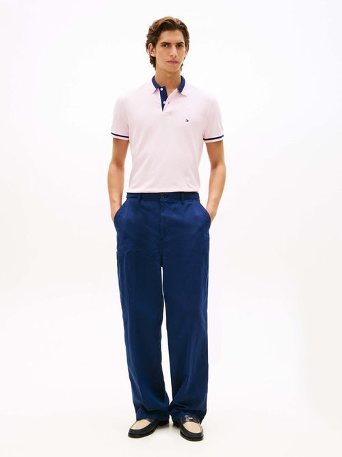 Polo-Regular-Con-Cuello-Color-Block-De-Hombre-Tommy-Hilfiger-MW0MW40688-TPB