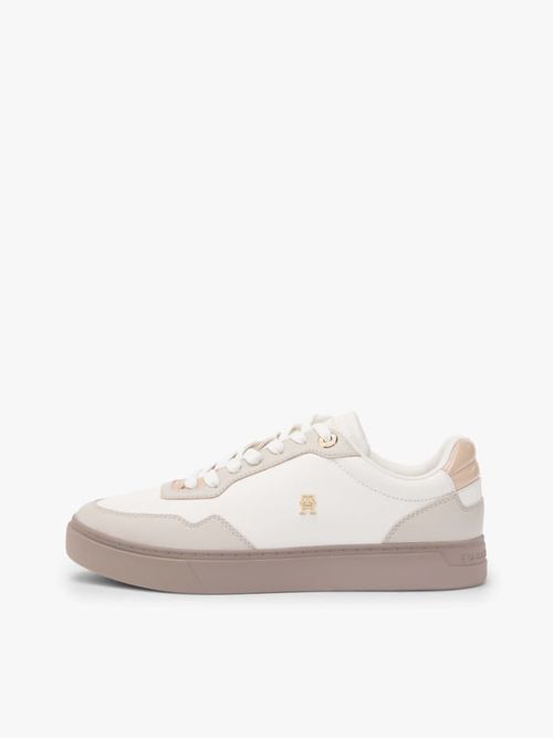 Tenis-De-Piel-Con-Mezcla-De-Texturas-De-Mujer-Tommy-Hilfiger-FW0FW09022-01S