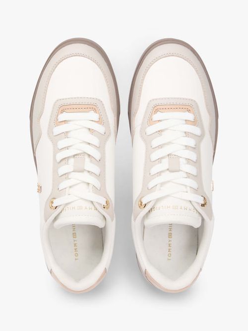 Tenis-De-Piel-Con-Mezcla-De-Texturas-De-Mujer-Tommy-Hilfiger-FW0FW09022-01S