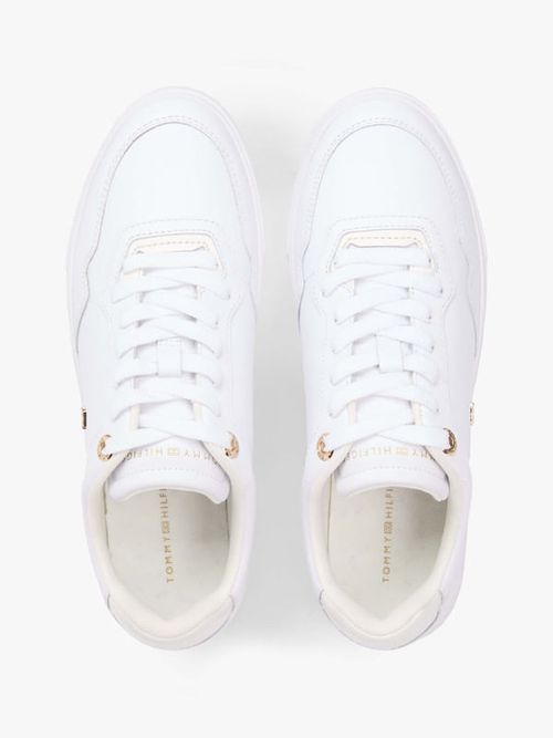 Tenis-De-Piel-Con-Mezcla-De-Texturas-De-Mujer-Tommy-Hilfiger-FW0FW09022-0LE