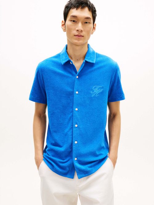 camisa-de-manga-corta-en-tejido-de-rizo-de-hombre-tommy-hilfiger-mw0mw43051-c4u