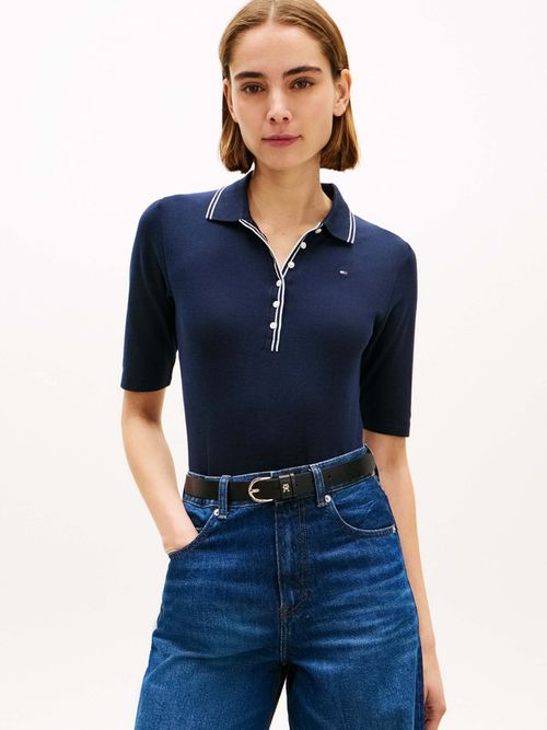 polo-slim-de-media-manga-con-ribetes-de-mujer-tommy-hilfiger-ww0ww49828-c1g