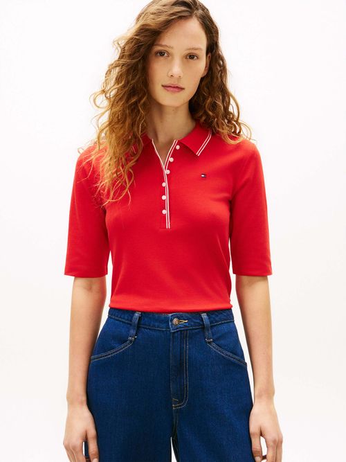 polo-slim-de-media-manga-con-ribetes-de-mujer-tommy-hilfiger-ww0ww49828-sne