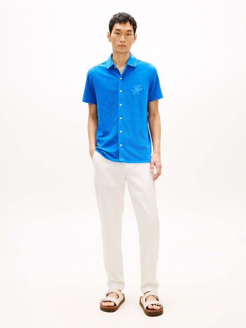 camisa-de-manga-corta-en-tejido-de-rizo-de-hombre-tommy-hilfiger-mw0mw43051-c4u