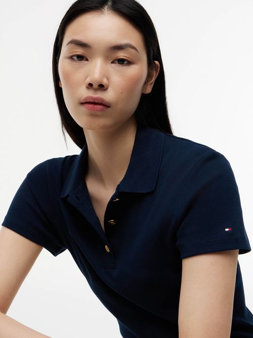 polo-de-corte-slim-con-botones-dorados-de-mujer-tommy-hilfiger-ww0ww49252-c1g