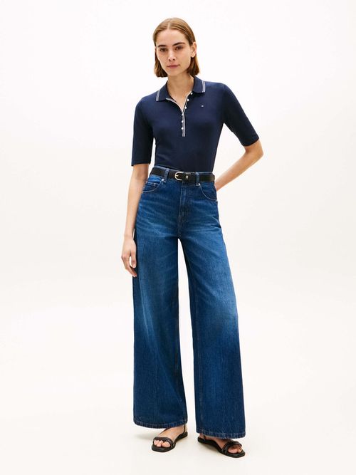 polo-slim-de-media-manga-con-ribetes-de-mujer-tommy-hilfiger-ww0ww49828-c1g